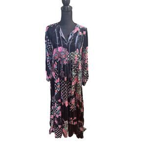 Johnny Was Rose Burnout Uma Maxi Dress – Size XS